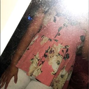 Pink Floral Spaghetti Strap Top RUNS SMALL